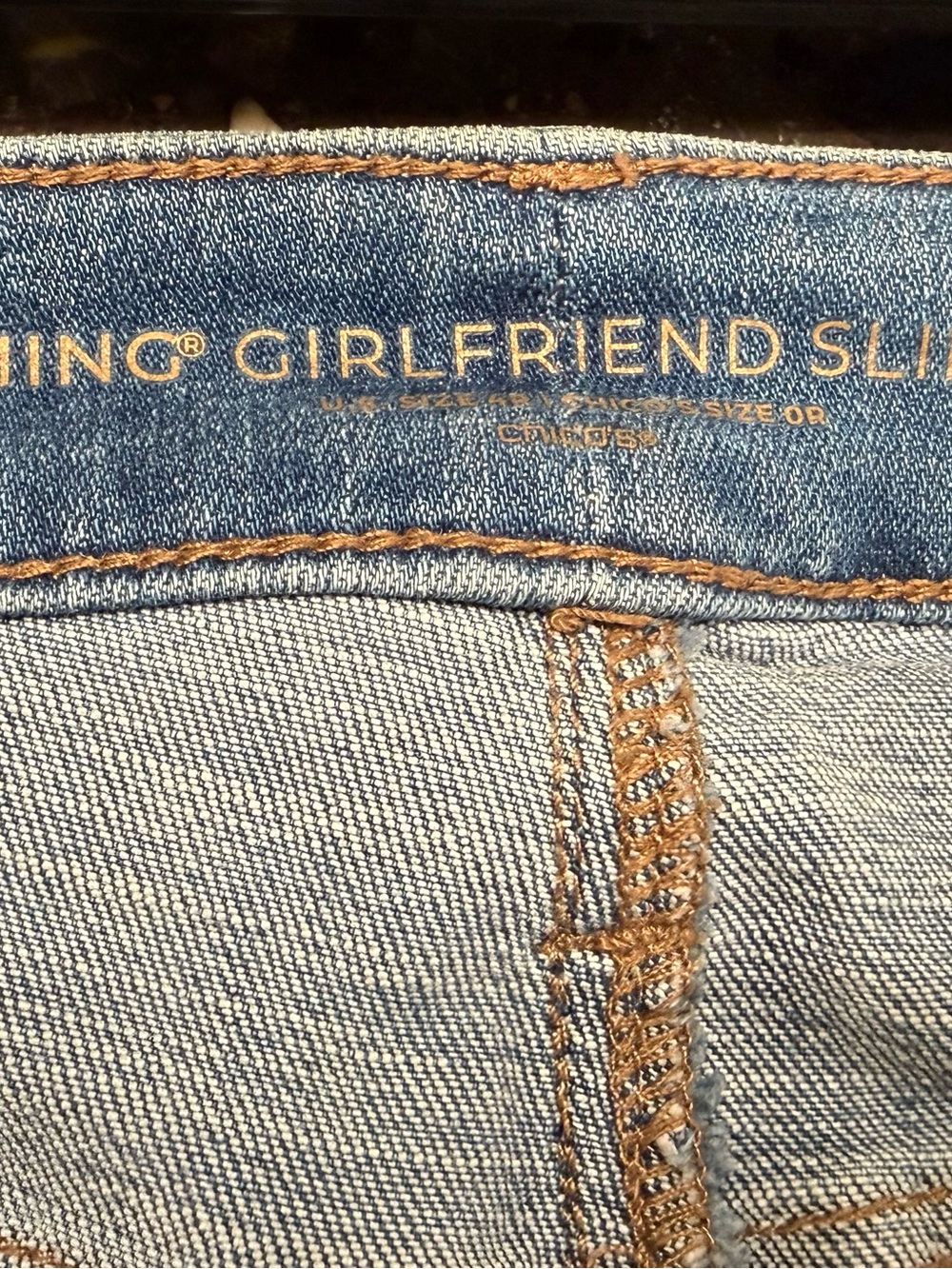 Chico's Denim Straight-Leg Jeans with Floral Hem - Picture 5 of 7